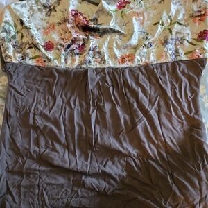 Soft Surroundings Large Green Floral Velvet Blouse Top Dark Fairycore Ren Faire